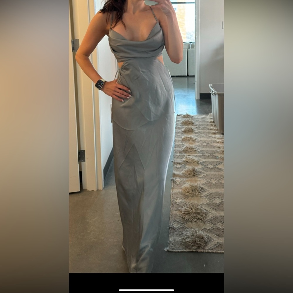 Elegant Gray Evening Dress